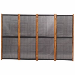 Cloison de séparation 4 panneaux Noir 280x180 cm 624411624411