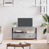 Meuble TV sonoma gris 90x33x45 cm bois d'ingénierie et fer 624417624417
