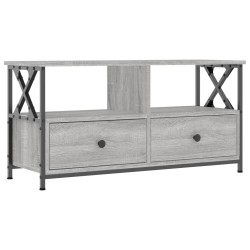 Meuble TV sonoma gris 90x33x45 cm bois d'ingénierie et fer 624417624417