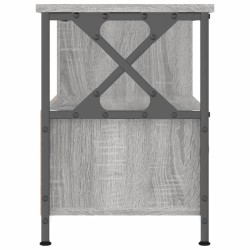 Meuble TV sonoma gris 90x33x45 cm bois d'ingénierie et fer 624417624417