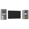 Meubles TV muraux 2 pcs Gris béton Bois d'ingénierie 624420624420