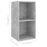 Meubles TV muraux 2 pcs Gris béton Bois d'ingénierie 624420624420