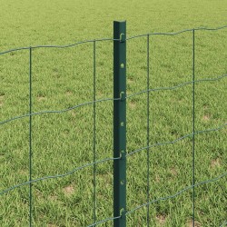 Clôture Euro avec poteau 25 x 0,6 m Acier recouvert de PVC Vert 624423624423