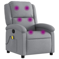 Fauteuil de massage inclinable en tissu gris clair 624427624427