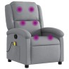 Fauteuil de massage inclinable en tissu gris clair 624427624427