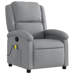 Fauteuil de massage inclinable en tissu gris clair 624427624427