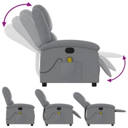 Fauteuil de massage inclinable en tissu gris clair 624427624427