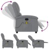 Fauteuil de massage inclinable en tissu gris clair 624427624427