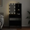 Ensemble de table de maquillage LED 2 pcs Chêne noir 624429624429