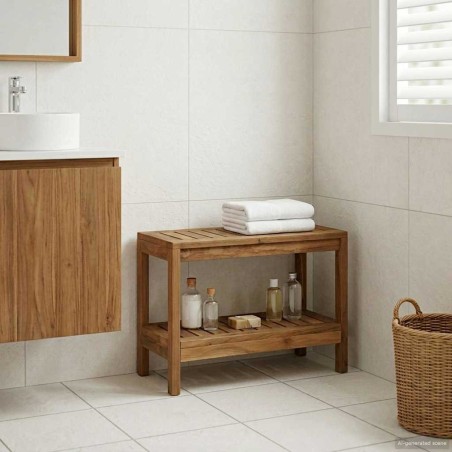 Table d'appoint de salle de bain Naturel 60 x 30 x 45 cm 624441624441