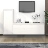 Meubles TV 2 pcs Blanc Bois massif de pin 624451624451