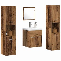 Ensemble de mobilier de salle de bain 4 pcs Bois Ancien 624452624452