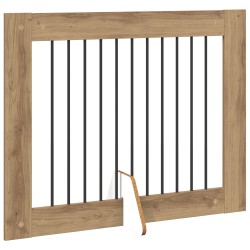 Porte de chien pliable avec supports 2 pcs Chêne artisanal 624455624455