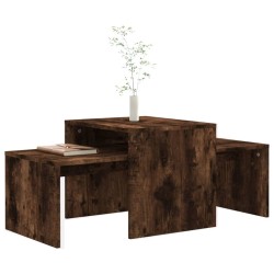 Ensemble table basse Chêne fumé 100x48x40 cm Bois d'ingénierie 624457624457