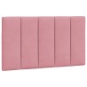 Coussin de tête de lit Hanko rose 80 cm velours 624462624462