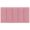 Coussin de tête de lit Hanko rose 80 cm velours 624462624462