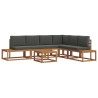 Ensemble de canapés d'extérieur 7 Pièce Naturel et Anthracite 624463624463