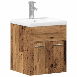 Ensemble de mobilier de salle de bain 3 pcs Bois Ancien 624468624468