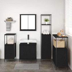 Ensemble de mobilier de salle de bain 5 pcs Chêne noir 624473624473