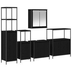 Ensemble de mobilier de salle de bain 5 pcs Chêne noir 624473624473