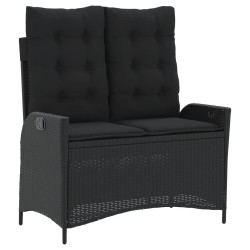 Ensemble à manger de jardin 4 pcs avec coussins noir 624477624477