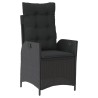 Ensemble à manger de jardin 4 pcs avec coussins noir 624478624478