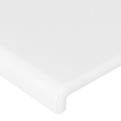 Tête de lit à LED Blanc 180x5x118/128 cm Similicuir 624481624481