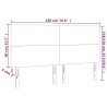 Tête de lit à LED Blanc 180x5x118/128 cm Similicuir 624481624481