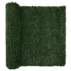 Clôture Artificielle Vert foncé 1,5 x 3 m PVC et Acier 624482624482