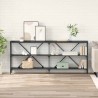 Table console Chêne noir 180 x 30 x 75 cm Bois d'ingénierie 624483624483
