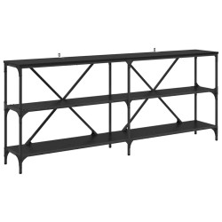 Table console Chêne noir 180 x 30 x 75 cm Bois d'ingénierie 624483624483