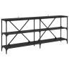 Table console Chêne noir 180 x 30 x 75 cm Bois d'ingénierie 624483624483