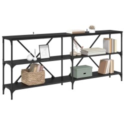 Table console Chêne noir 180 x 30 x 75 cm Bois d'ingénierie 624483624483