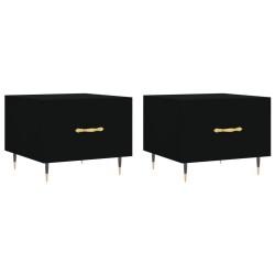 Tables basses 2 pcs noir 50x50x40 cm bois d'ingénierie 624484624484