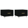 Tables basses 2 pcs noir 50x50x40 cm bois d'ingénierie 624484624484