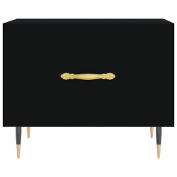 Tables basses 2 pcs noir 50x50x40 cm bois d'ingénierie 624484624484