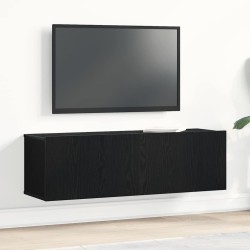 Meuble TV Chêne noir 100 x 30 x 30 cm Bois d'ingénierie 624487624487
