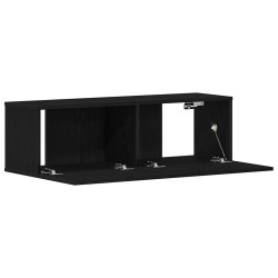 Meuble TV Chêne noir 100 x 30 x 30 cm Bois d'ingénierie 624487624487