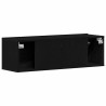 Meuble TV Chêne noir 100 x 30 x 30 cm Bois d'ingénierie 624487624487