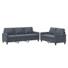 Ensemble de canapés 2 pcs avec coussins Gris foncé Velours 624488624488