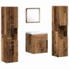 Ensemble de mobilier de salle de bain 4 pcs Bois ancien 624489624489