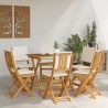 Chaises de bistrot d'extérieur avec coussin 6 pcs Crème blanc 624492624492