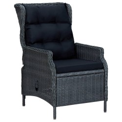 Ensemble à manger de jardin 3 pcs Gris foncé 624493624493