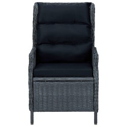 Ensemble à manger de jardin 3 pcs Gris foncé 624493624493