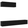 Ensemble meuble TV 3 pcs Chêne noir Bois d'ingénierie 624494624494