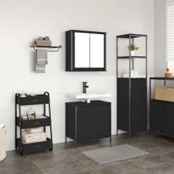 Ensemble de meubles de salle de bain 2 pcs en chêne noir et bois d'ingénierie 624495624495