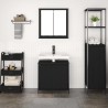 Ensemble de meubles de salle de bain 2 pcs en chêne noir et bois d'ingénierie 624495624495