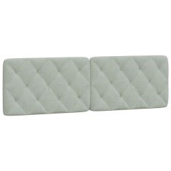 Coussin de tête de lit gris clair 160 cm velours 624499624499