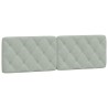 Coussin de tête de lit gris clair 160 cm velours 624499624499