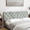 Coussin de tête de lit gris clair 160 cm velours 624499624499